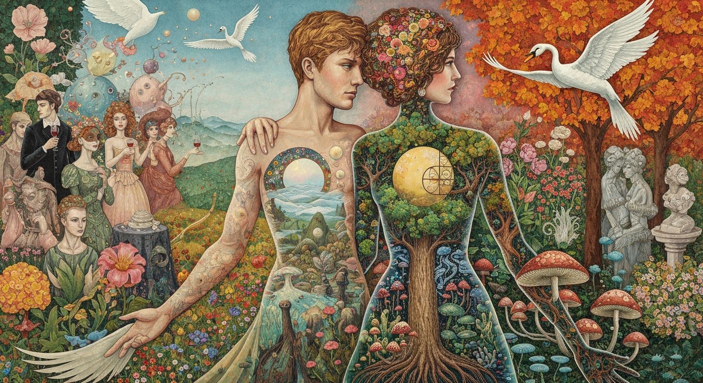 Women Transform into Nature Spirits in Surreal Garden Party