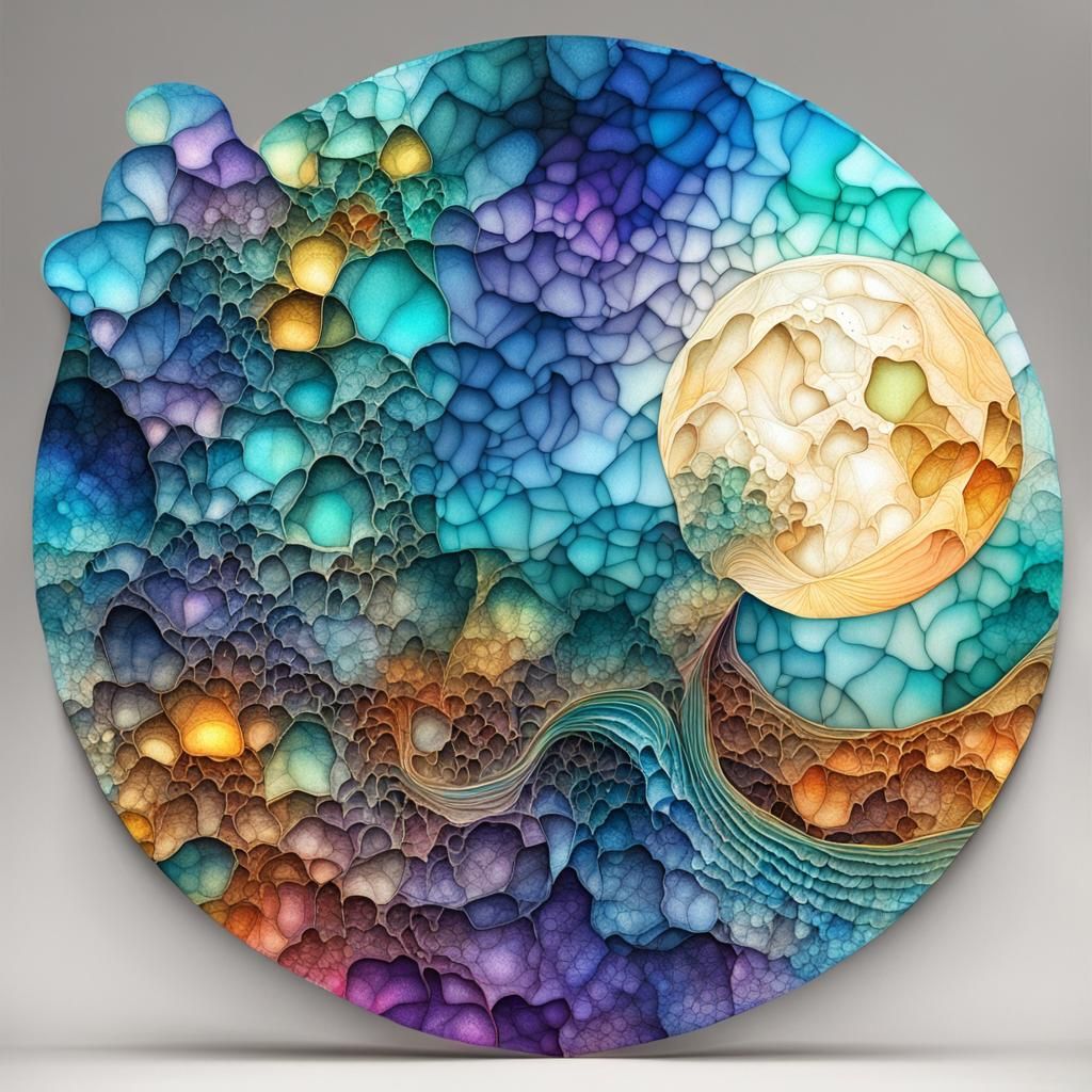Crackled moon 05