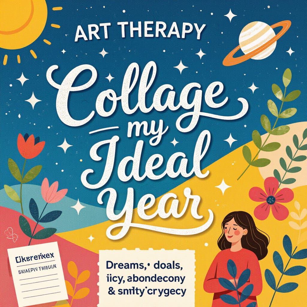 Art Therapy Collage Poster: My Ideal Year Workshop