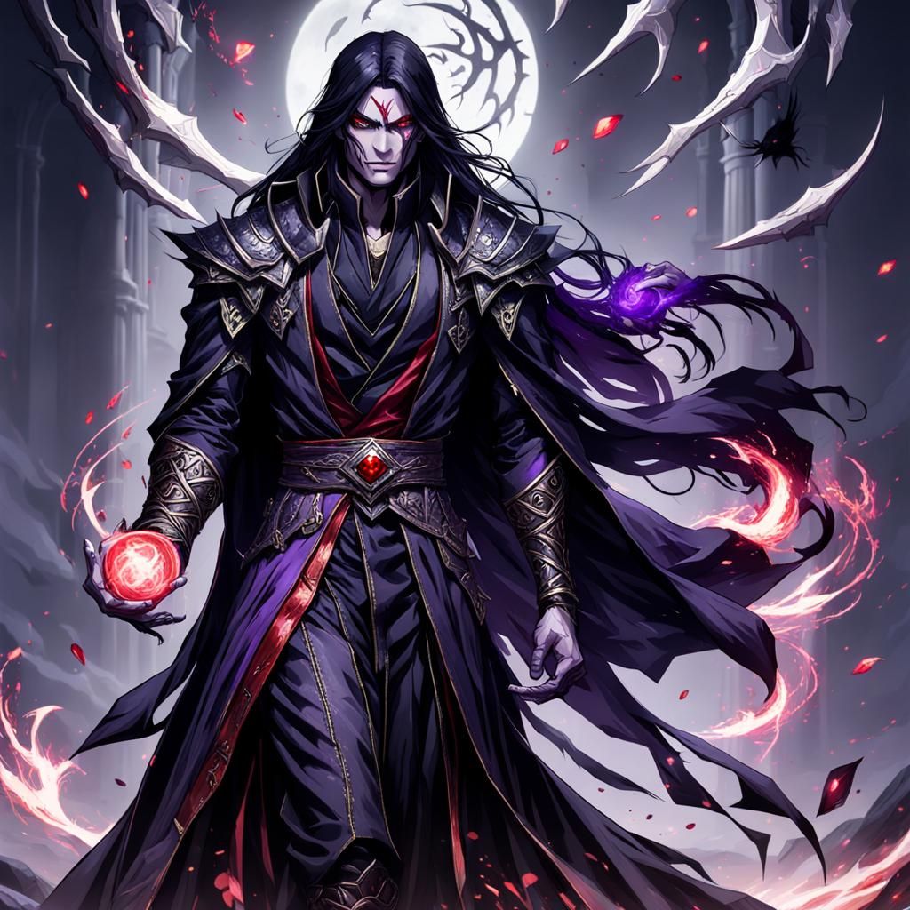 Intricately Detailed Dark Elf Mage Portrait