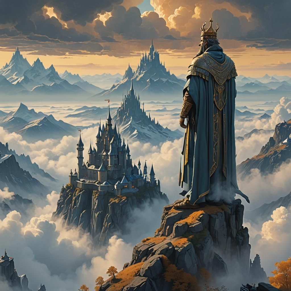King on Silver Mountain: Epic Fantasy Art