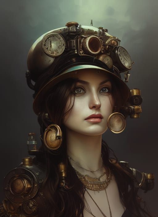 Steampunk Portrait in High Resolution