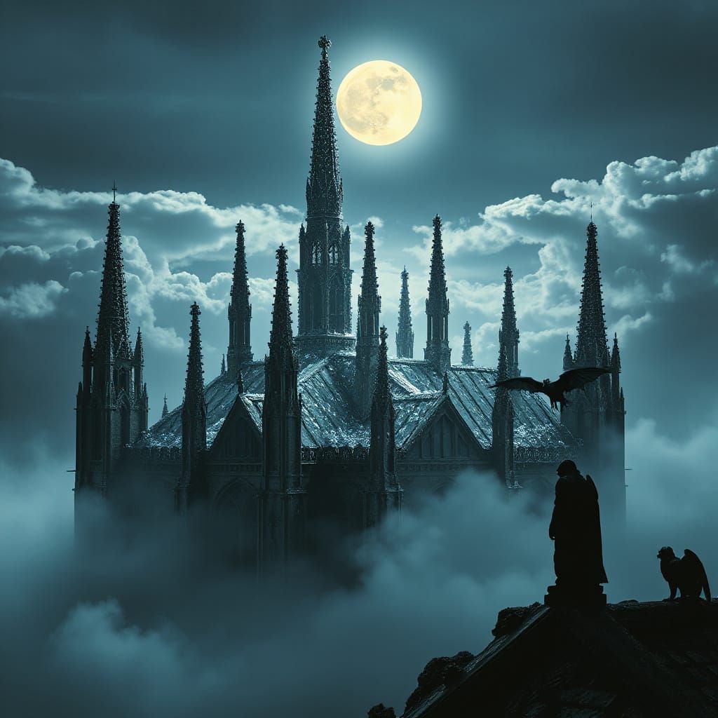 Bubble Cathedral in Dark Fantasy Gothic Style