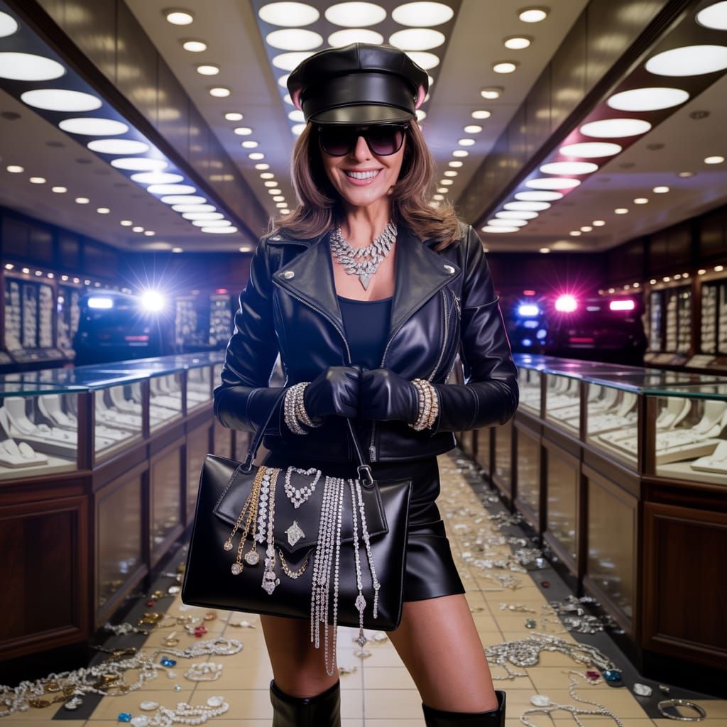 Jewel Thief Carol Vorderman in Ransacked Jewelry Store