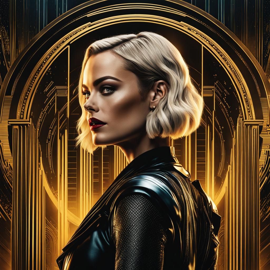 Margot Robbie in Dark Light: Art Deco Concept Art