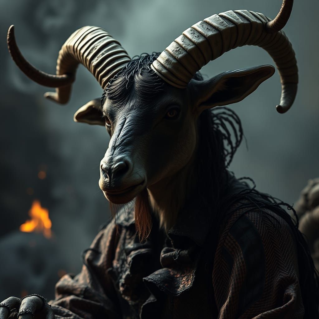 Disturbed Dwarf in Nightmarish Setting, Hyperrealistic