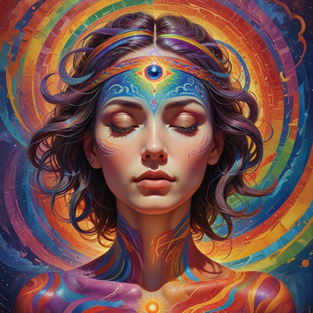 Spiritual Awakening with Radiant Third Eye