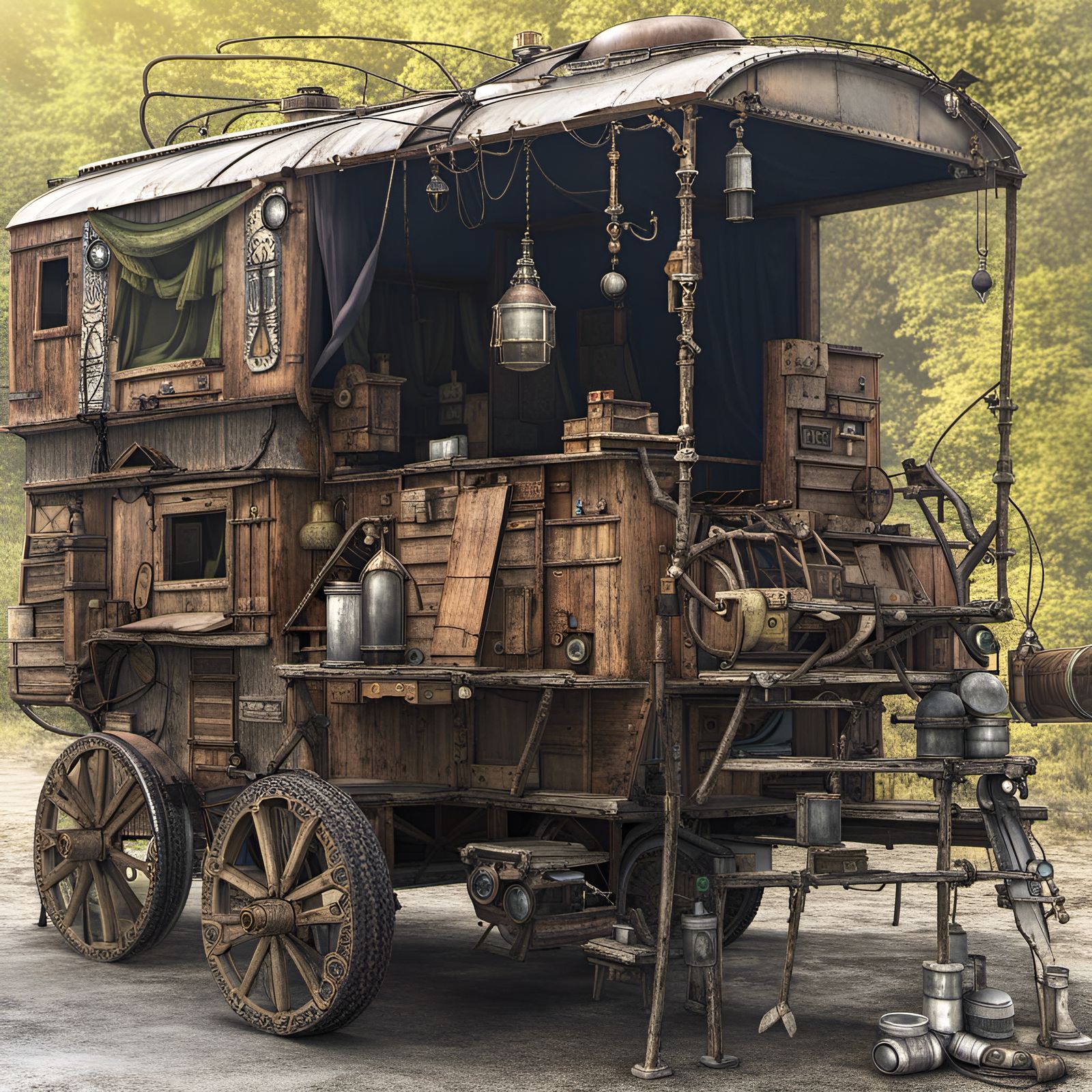 Post-Apocalyptic Gypsy Wagon: A Nomadic Home