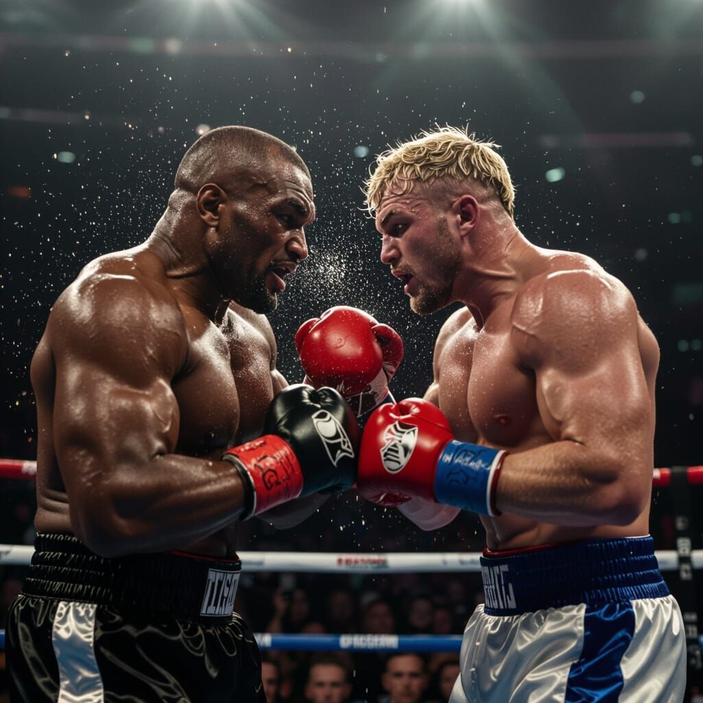 Mike Tyson and Jake Paul Realistic Boxing Match