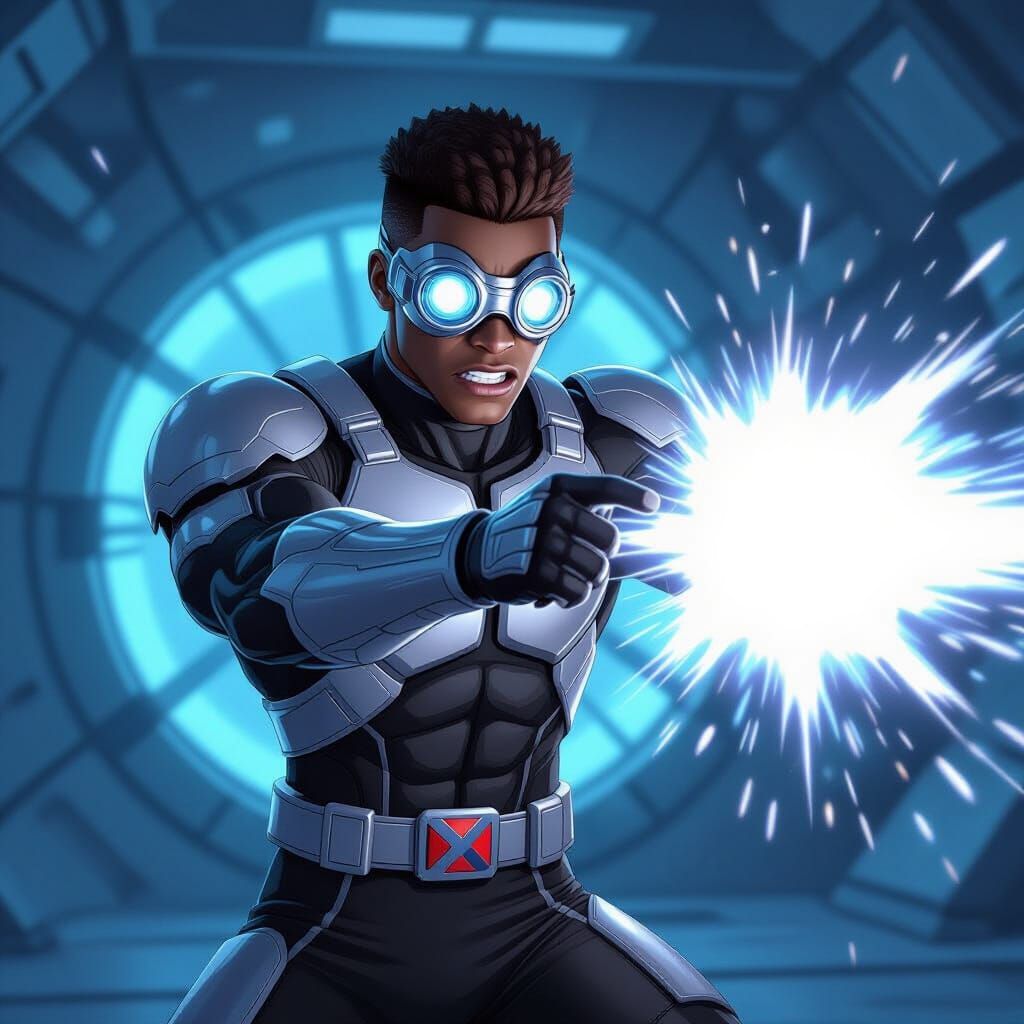 Mutant Phaser Unleashes Energy Blast in Danger Room Training