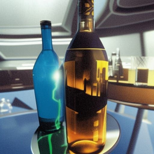 Romulan Ale in Starship Captain's Quarters