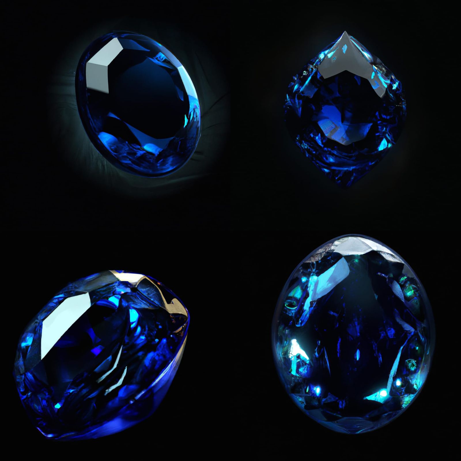 Luminous Blue Sapphire Gemstone Art