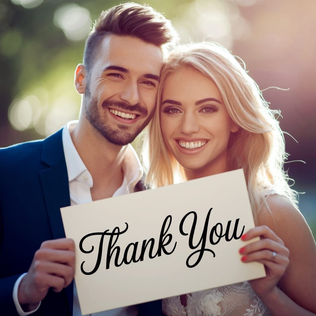 Joyful Couple Expresses Gratitude in a Dreamy, Elegant Scene