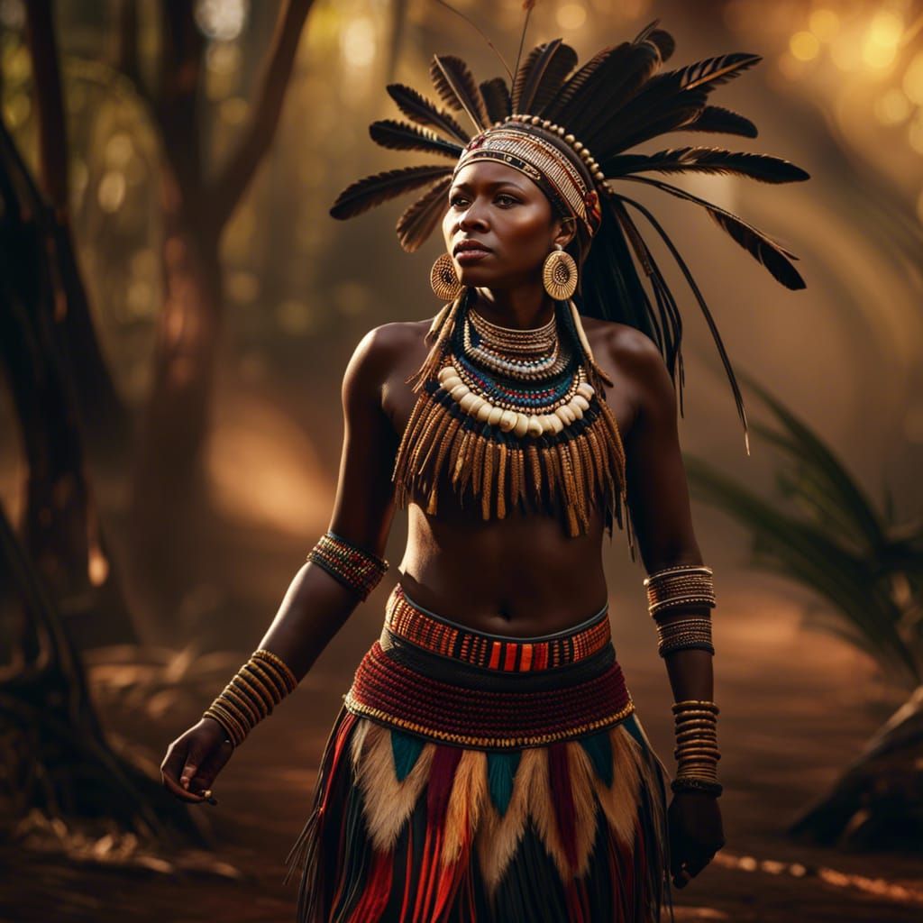 Majestic African Tribal Dance in Hyperrealistic 8K