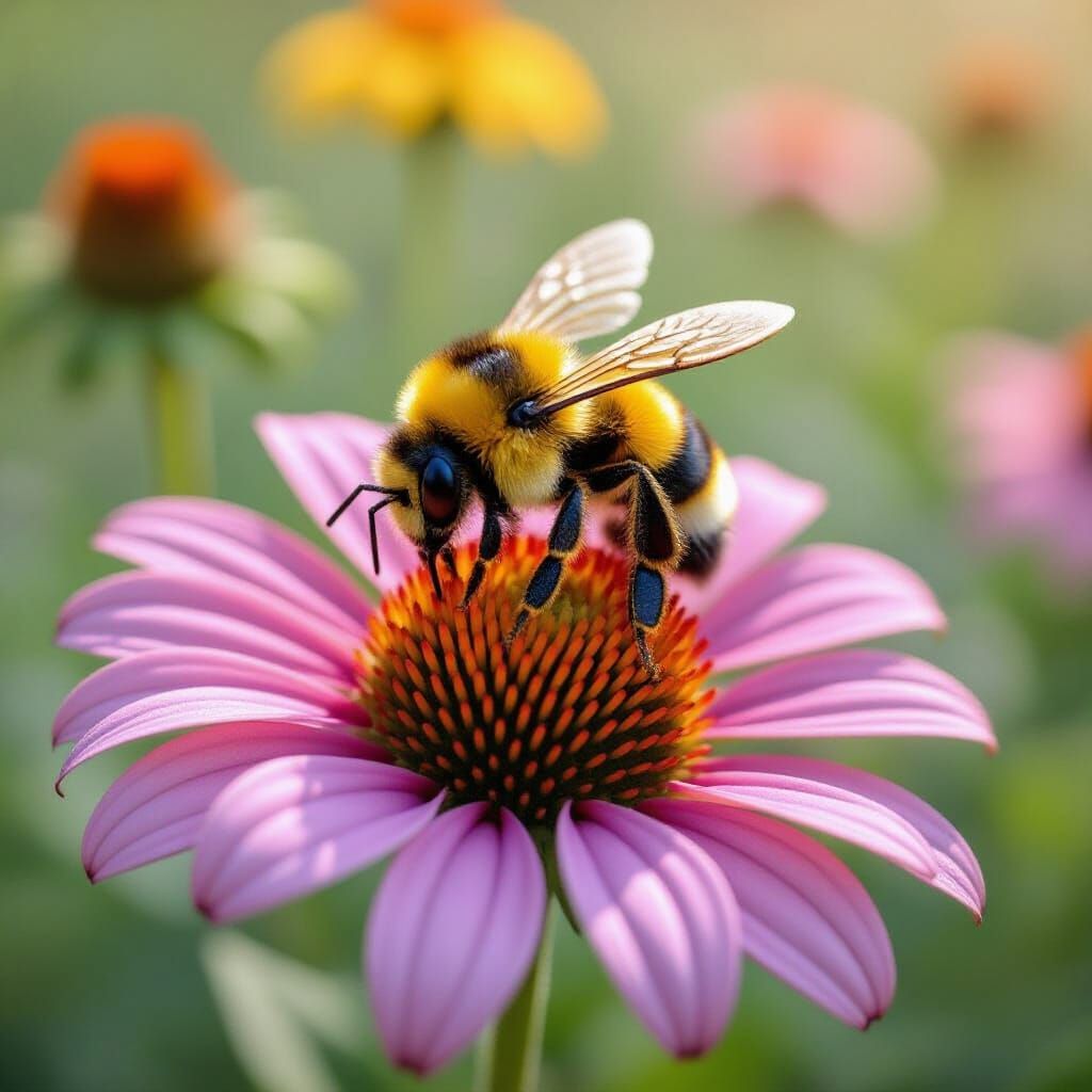 Sleeping Bee on Flower
