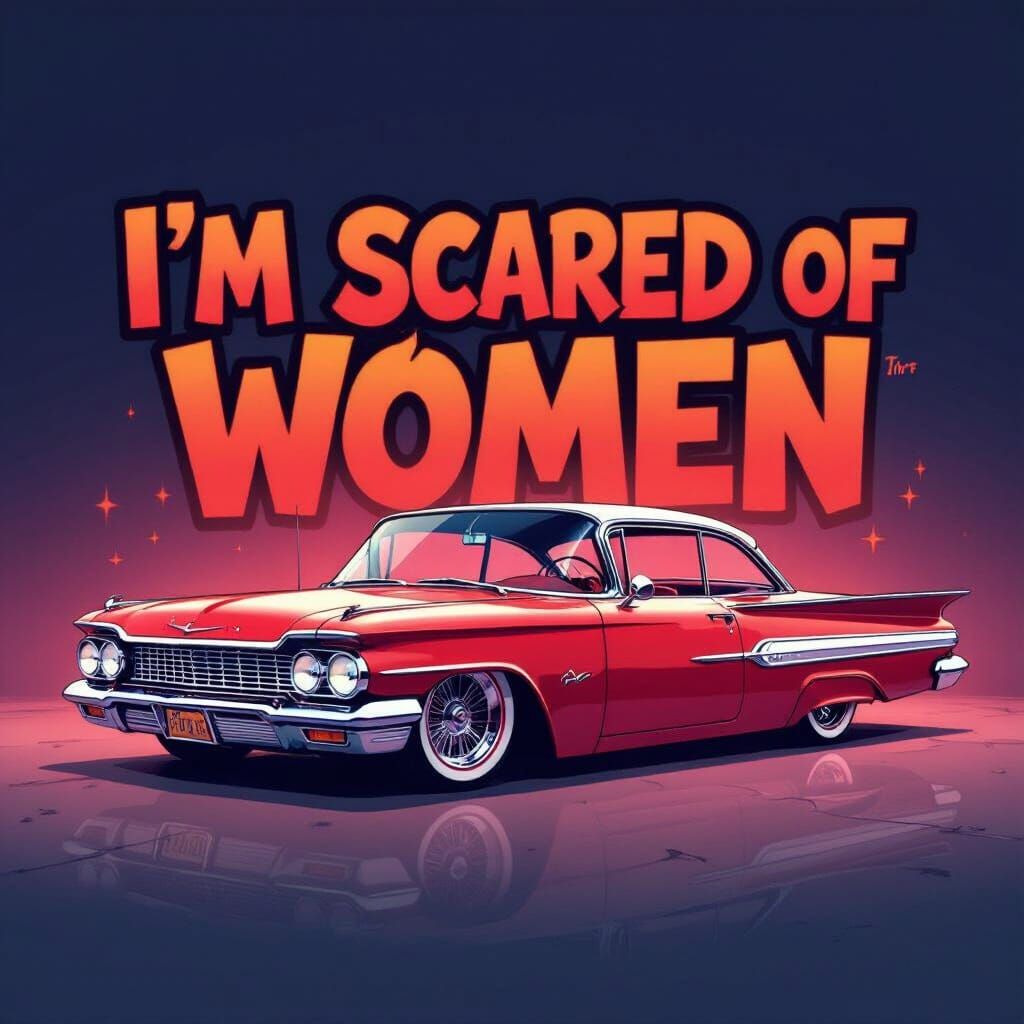 Custom 1960 Chevy Impala Lowrider in Manga Style