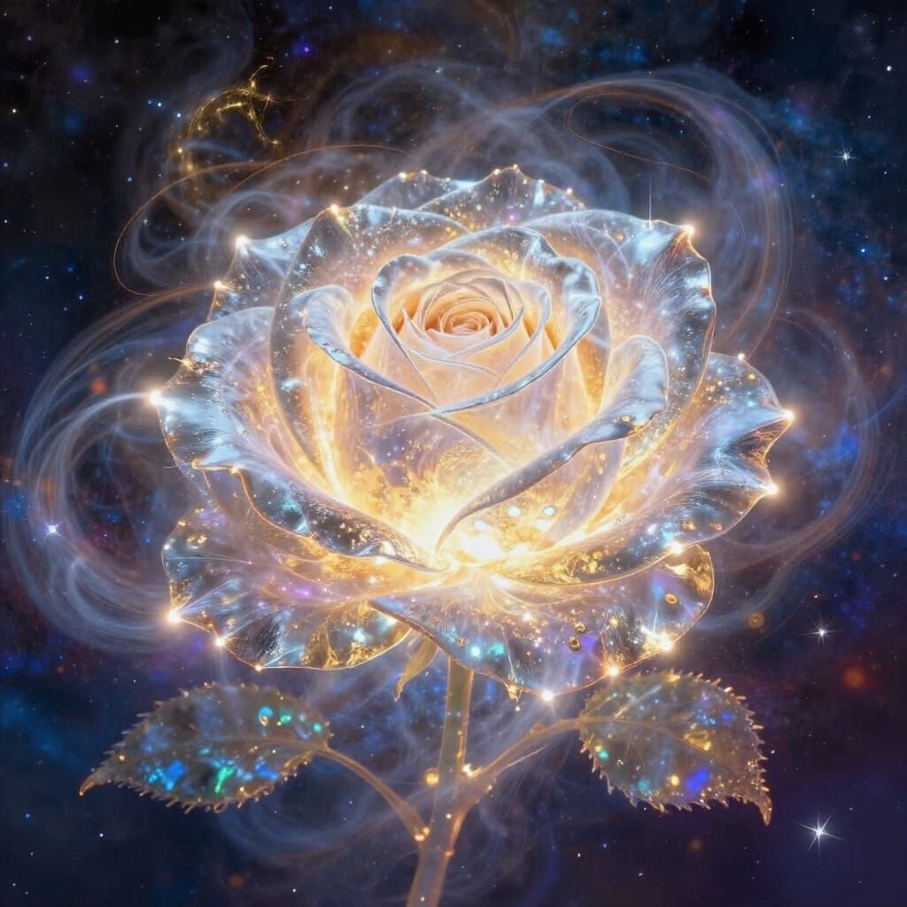 Cosmic Rose of Light and Mist
