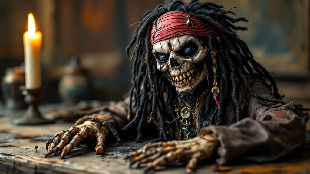 Cursed Voodoo Doll Resembling Captain Jack Sparrow