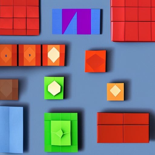 Origami Mario Plays Tetris in Papercraft Style