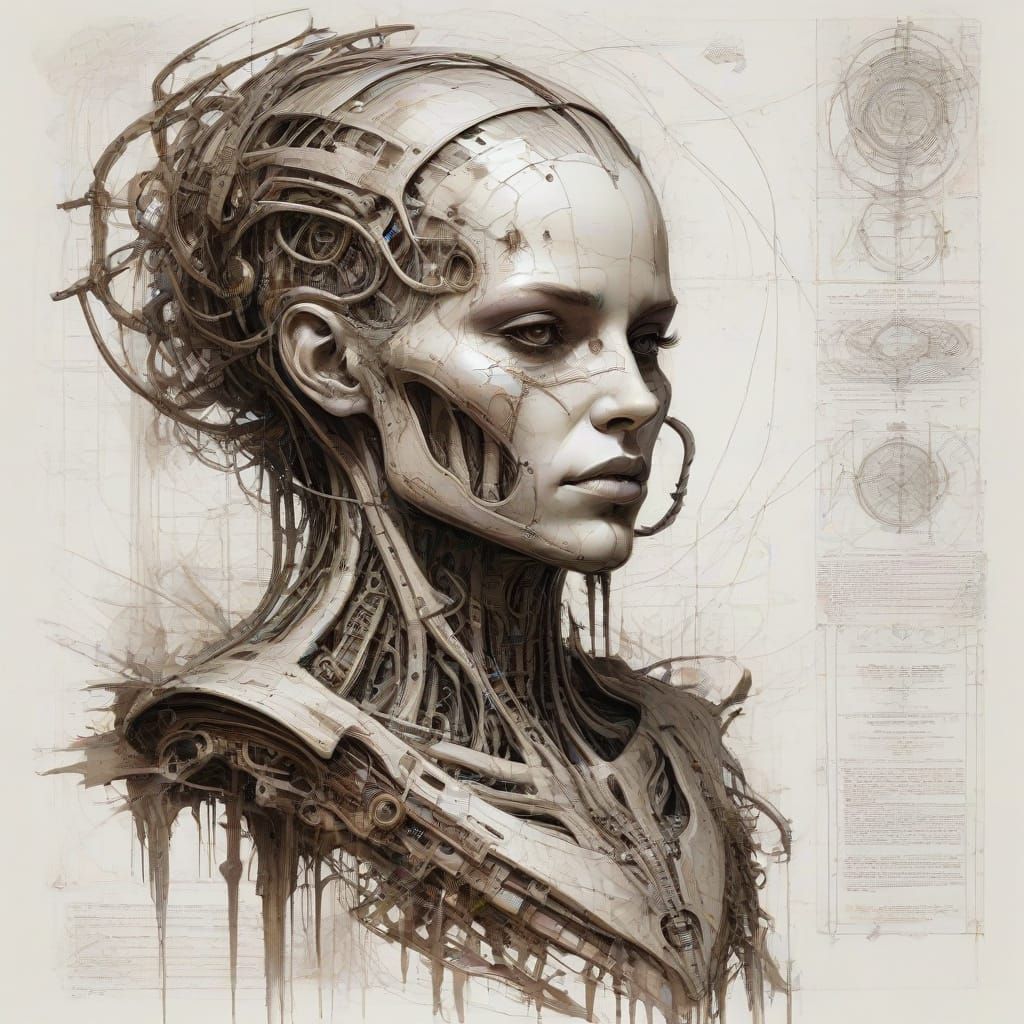 Steampunk Cursed Artifact Schematics in Manuscript Style