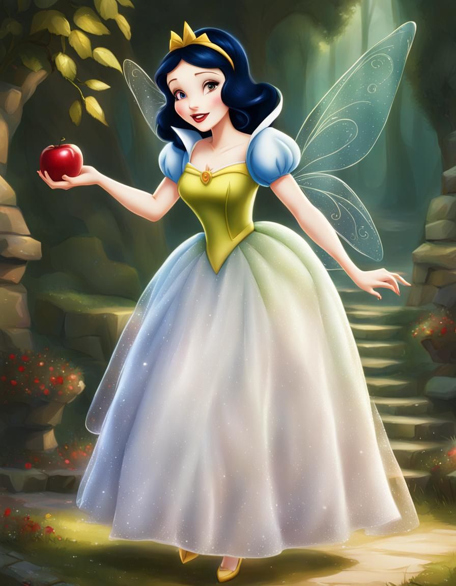 Snow White as Tinkerbell in Dark Disney Style