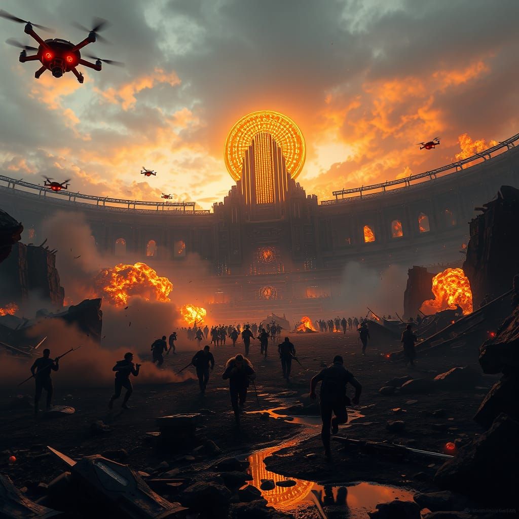 Post-Apocalyptic Arena Chaos at Sunrise