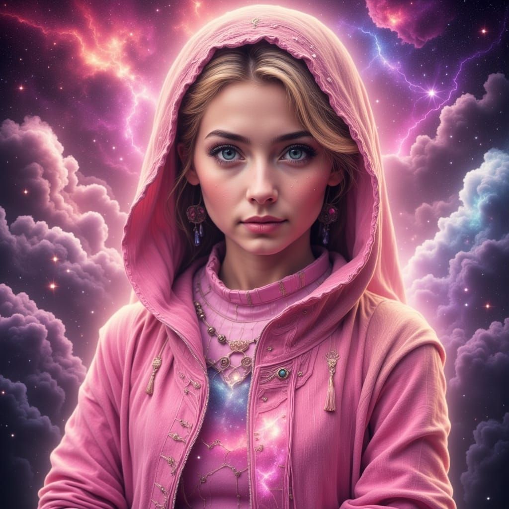 Princess Leia Portrait in Abstract Hyperreal Style