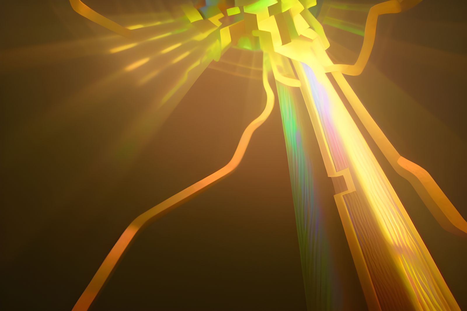 Iridescent Glass Sculpture Radiates Shimmering Light