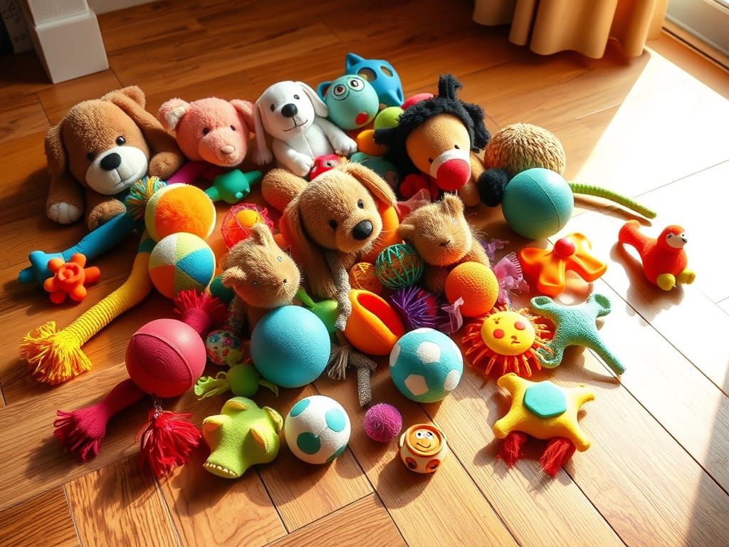 Pet Toys in Warm Natural Light