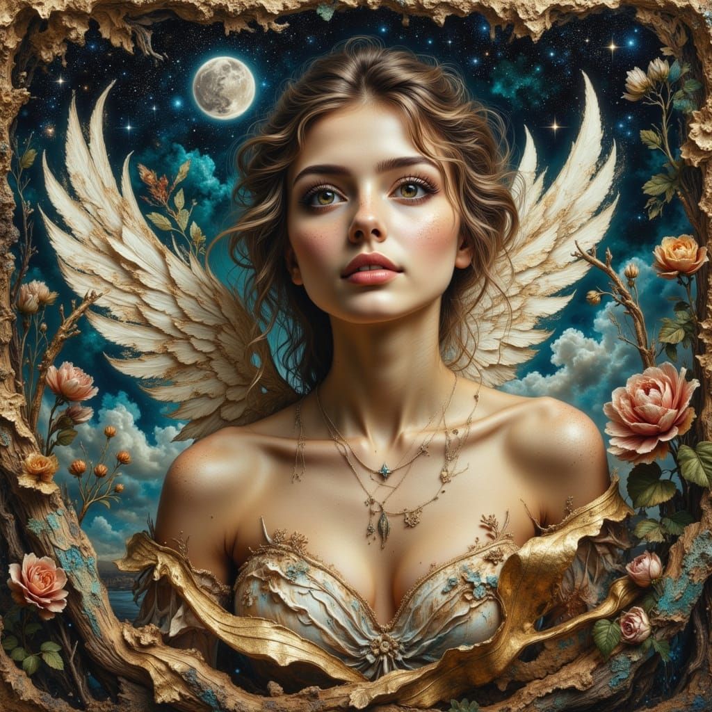 Angelic Prelude: Hyperrealistic Dreamscape of Earth's Genesi...