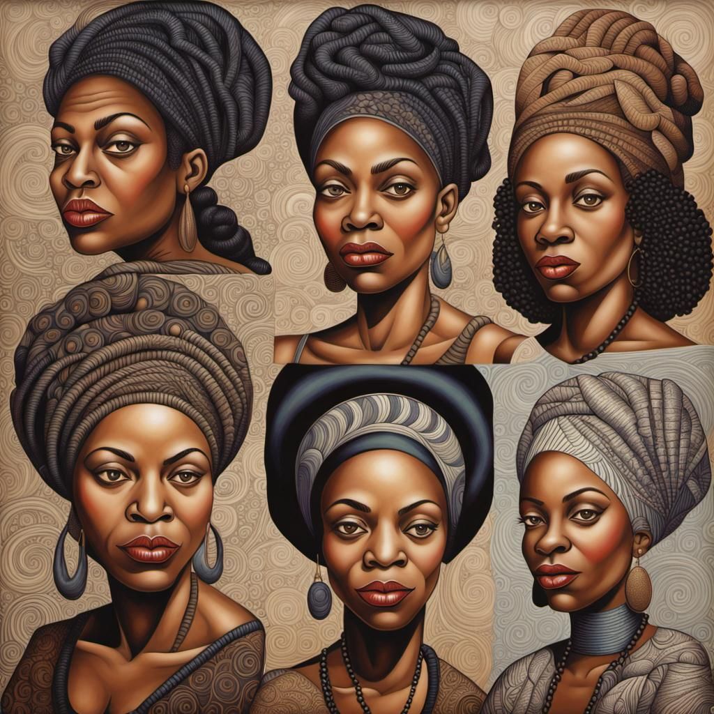 Black Women in Social Abstraction Style