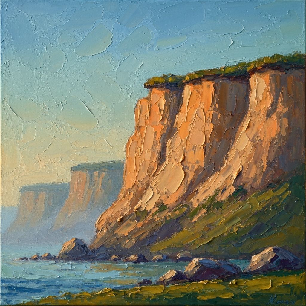 Cliff in the morning