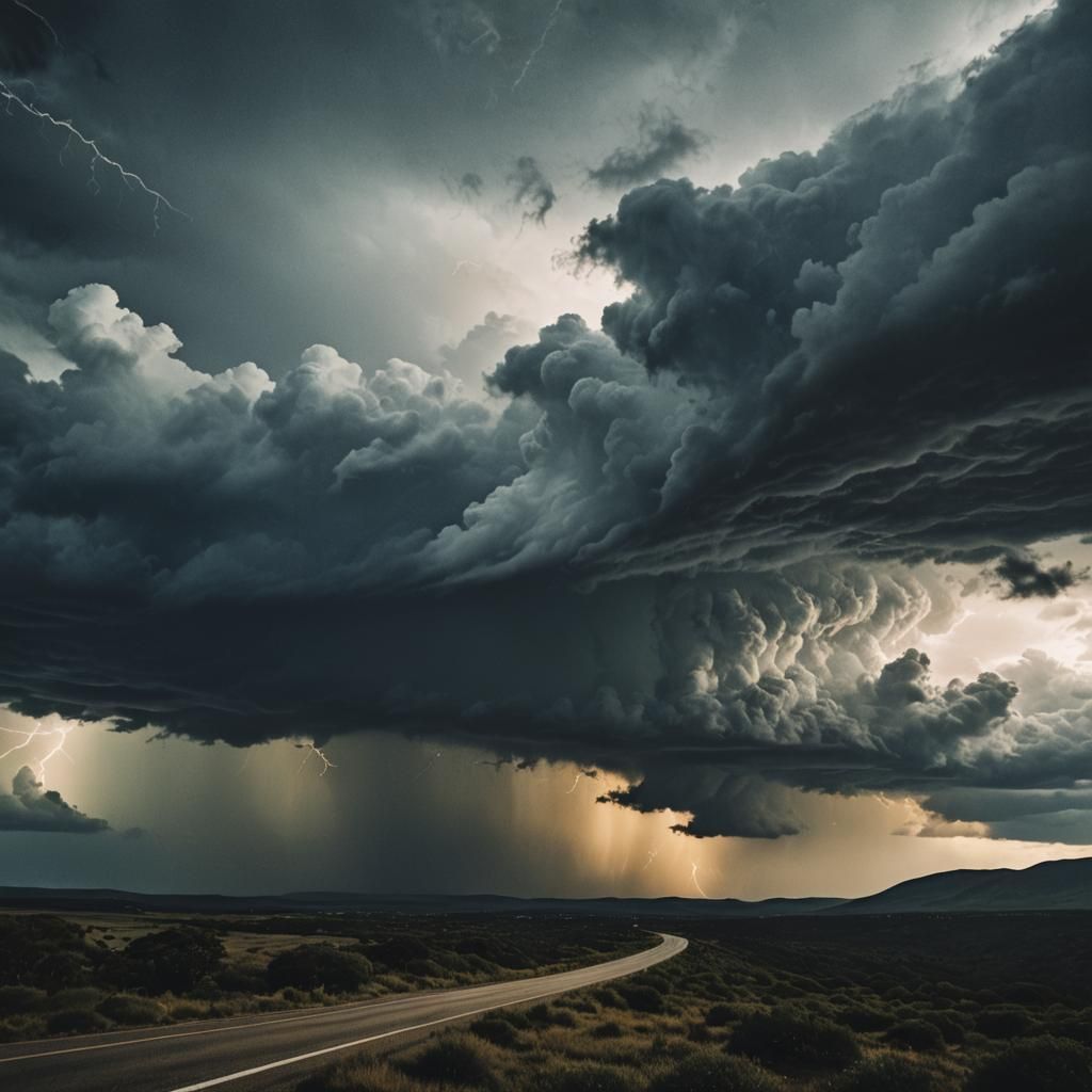 Dramatic Stormy Weather Film Still