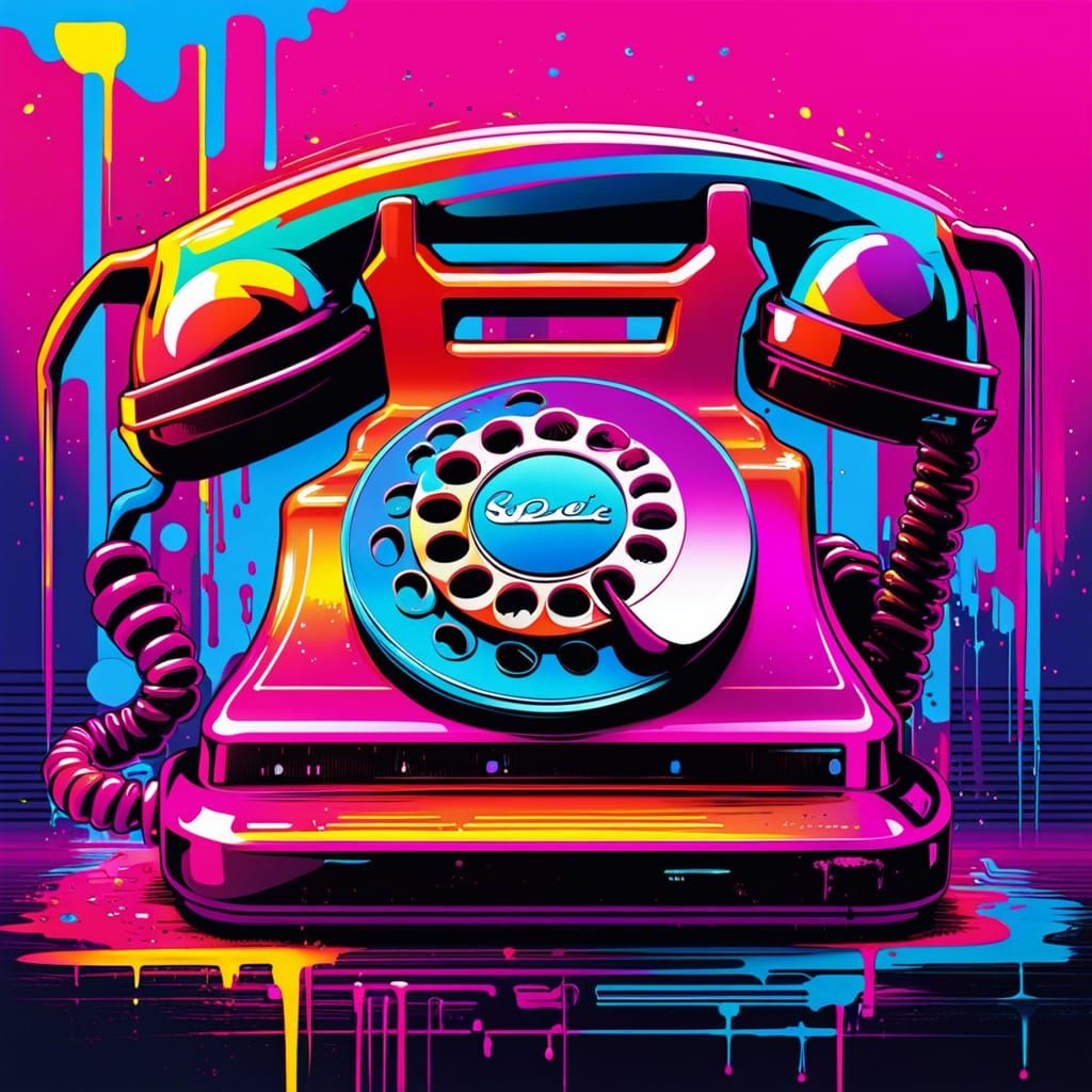 1980's clear retro telephone