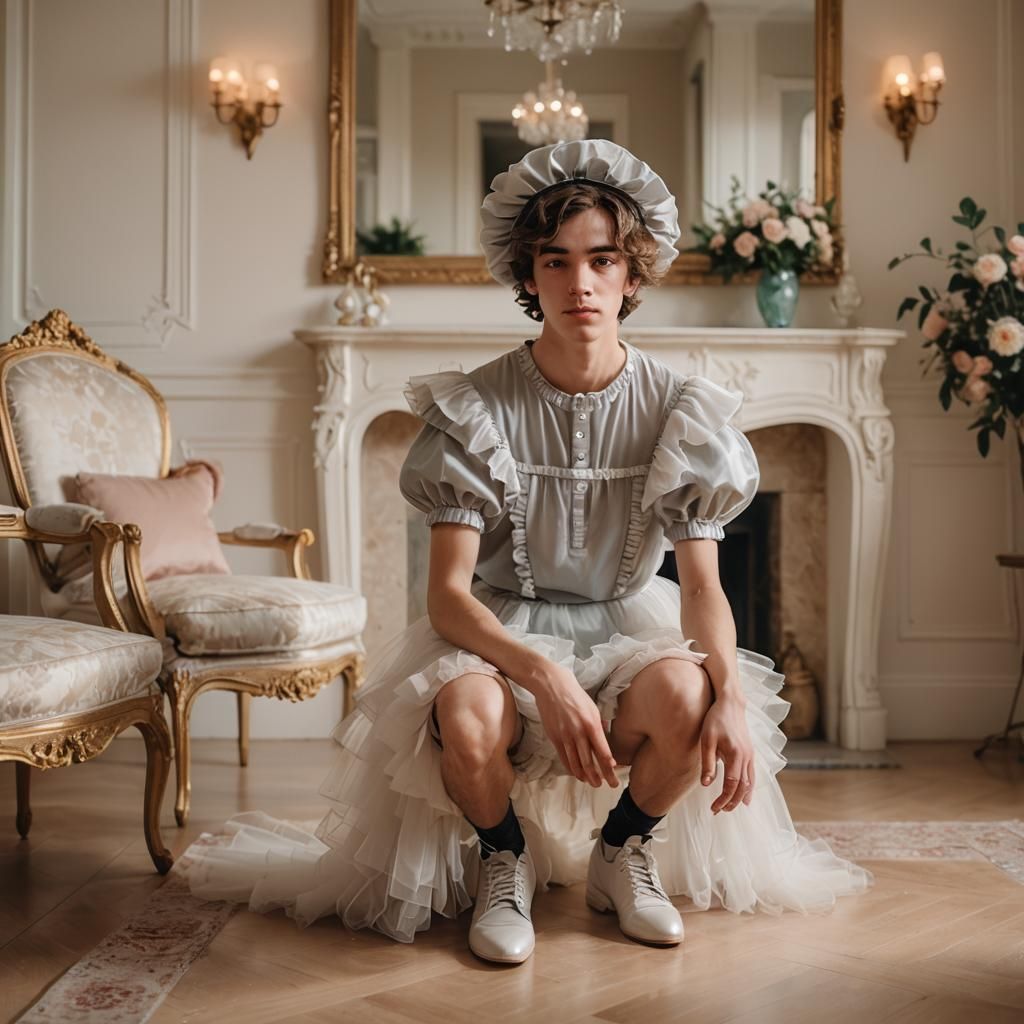 Boy in Dress: Androgynous Portrait in Soft Focus