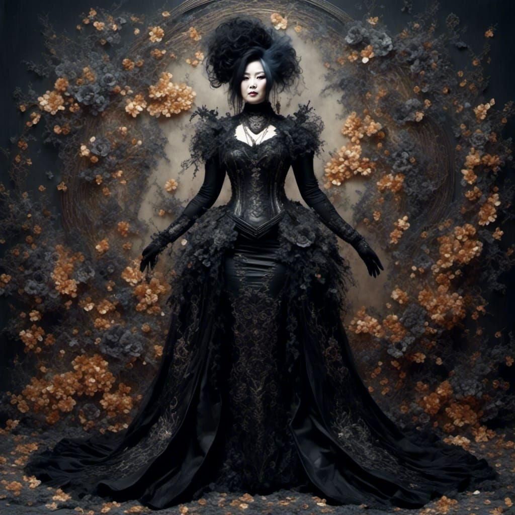 Fantasy Goth Punk Woman in Leather