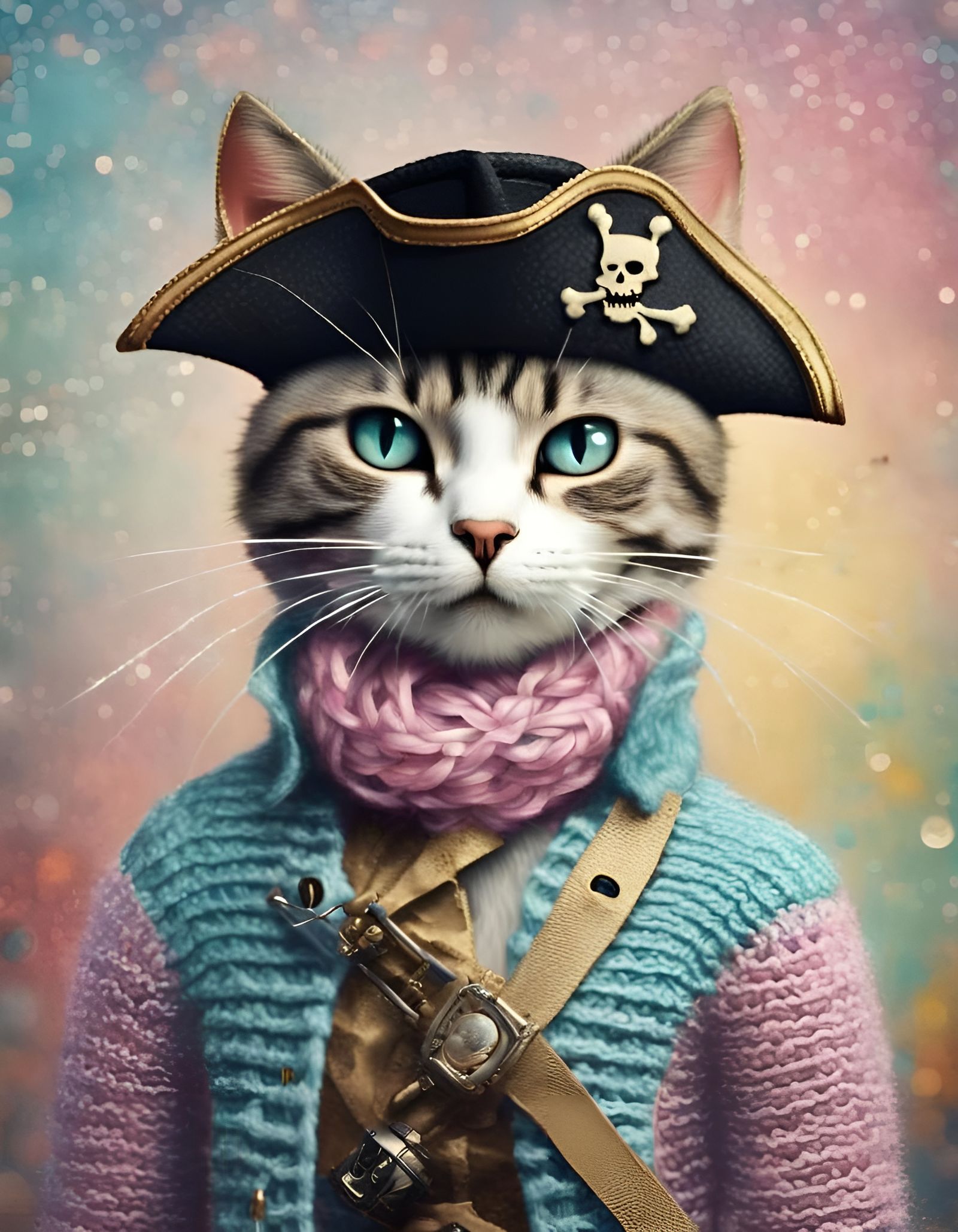 Pastel pirate captain. Arr-meow!