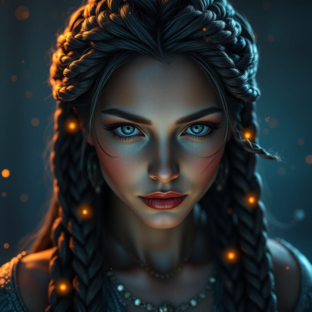 Luminous Braids: A Fantasy Portrait in Unreal Engine