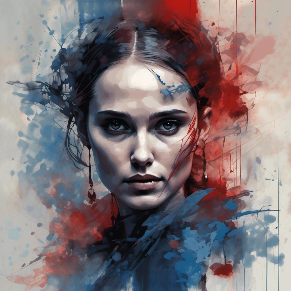 Elegant Queen Natalie Portman Portrait in Digital Art
