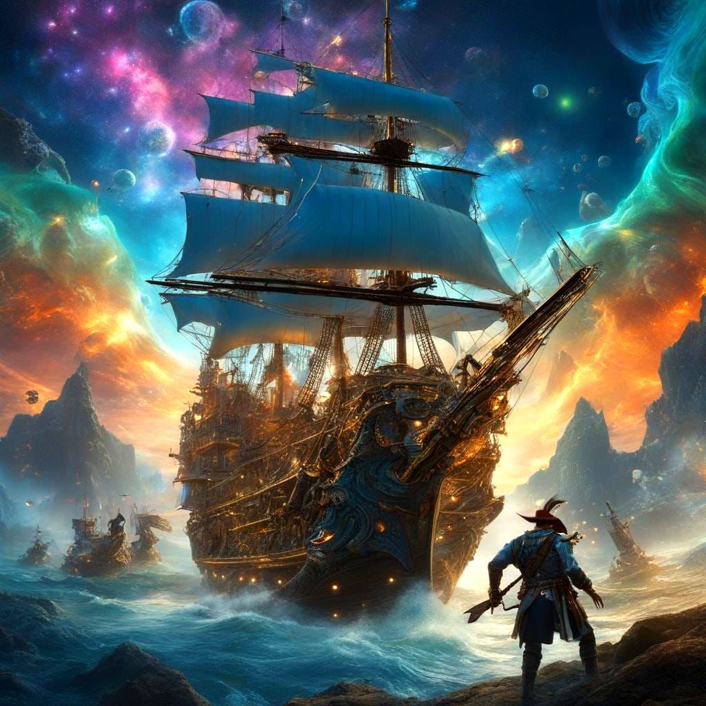 Prismpunk Pirates Attack Rainbow Sea Beasts