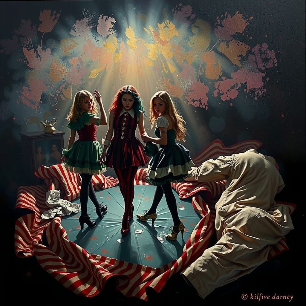 Dynamic Stripes in Neapolitan Carnival Colors