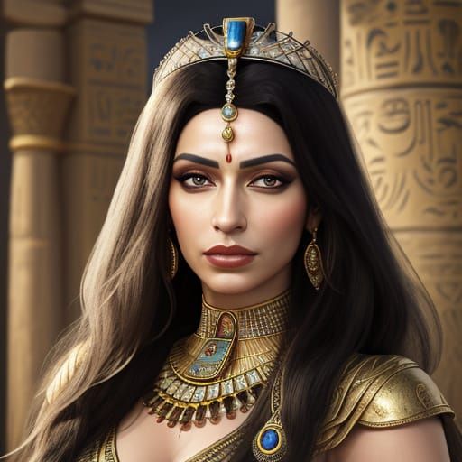 Photorealistic Portrait of an Egyptian Queen