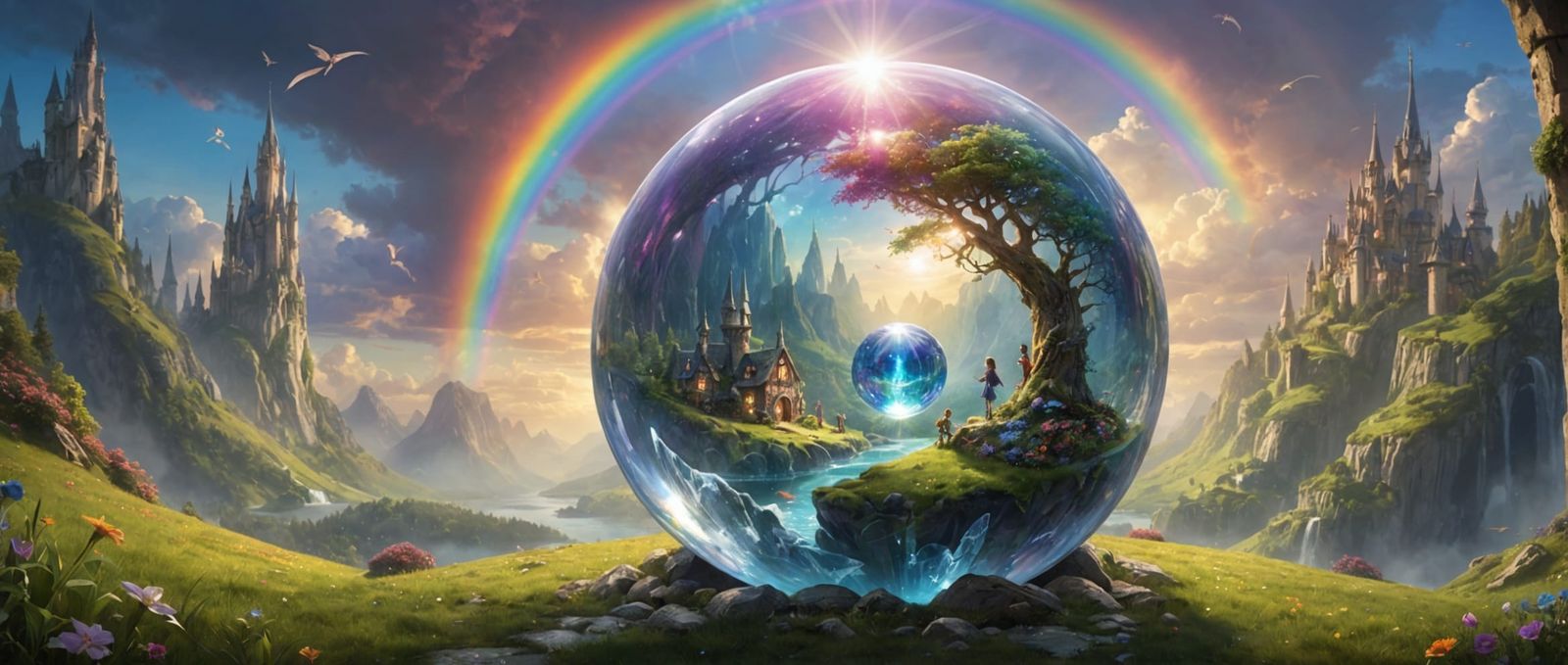 Crystal Orb Reveals a Rainbow Fairy World