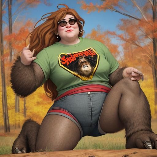 Stylish Sasquatch in Underground Comix Style