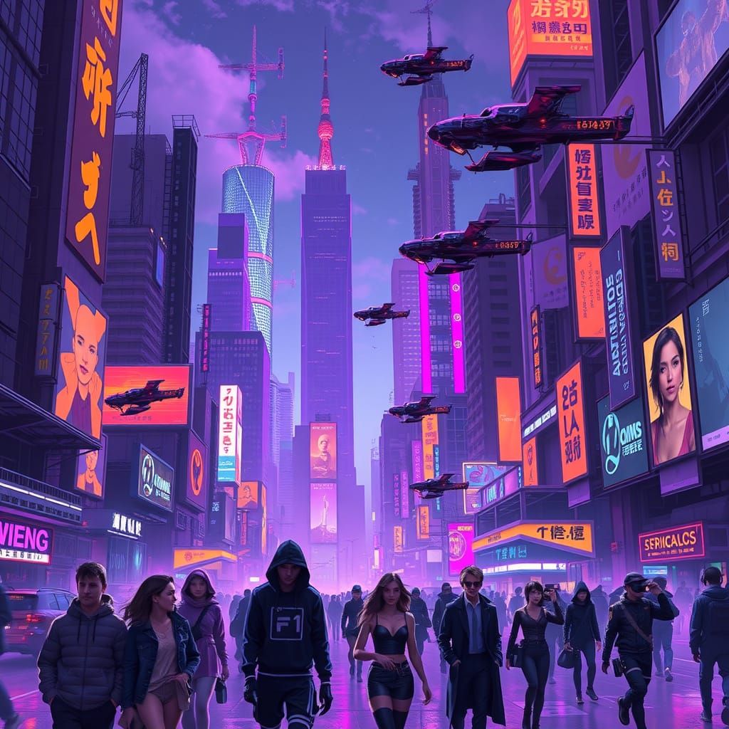 Cyberpunk Cityscape Unveiled in Vibrant Neon Hues