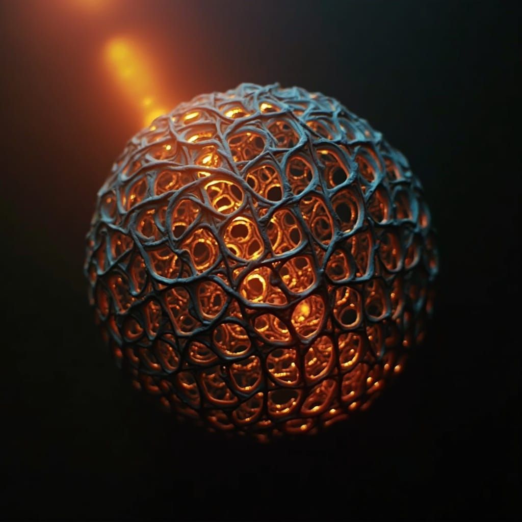 Abstract Spherical Art Visualizing Music