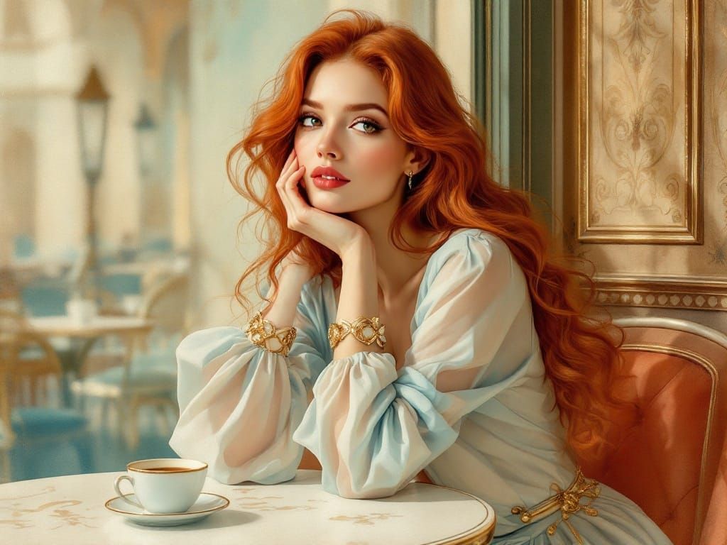 Renaissance Beauty in Quiet Contemplation