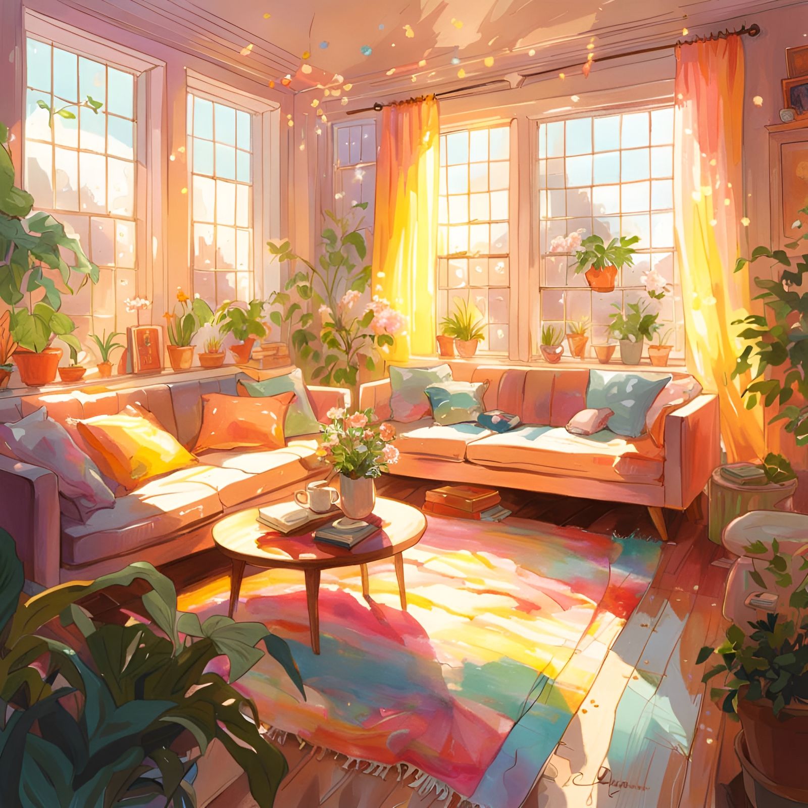 Dreamy Cozy Living Room in Disney Style