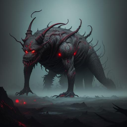 Nightmarish Elder Brood Bio-Horror Concept Art