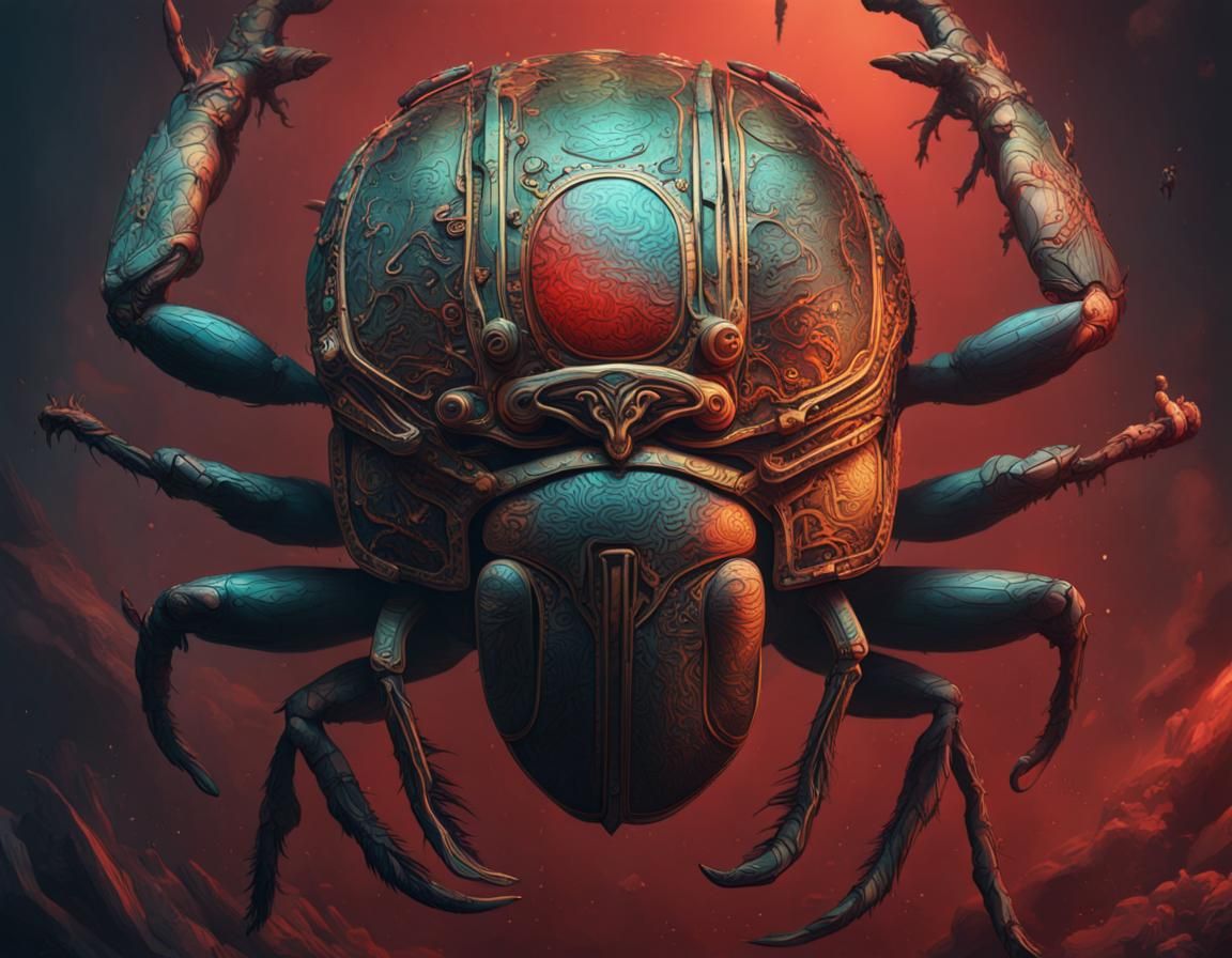 Cannibal Scarab in a Cinematic Digital Painting